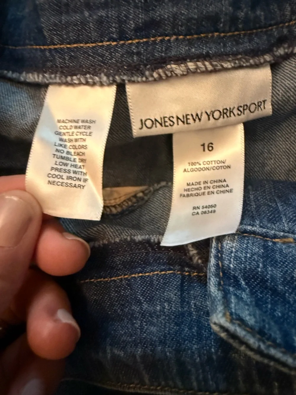 Jones New York Blue A-Line Denim Skirt
